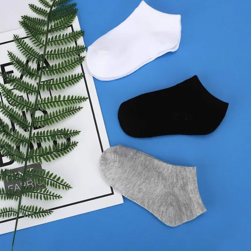 Vista 5 de BOOPH 12 pares de calcetines de tobillo para niños y niñas de corte bajo media amortiguación calcetines atléticos