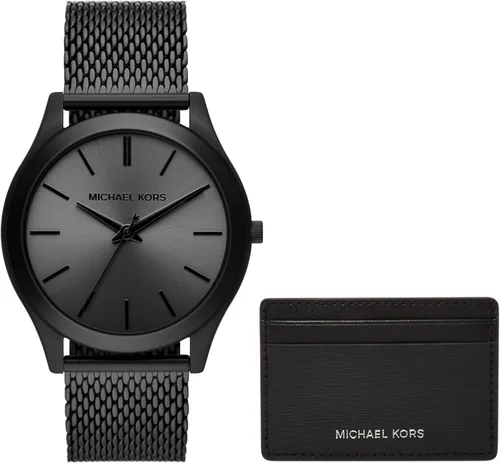 Vista 12 de Michael Kors Reloj de gran tamaño Slim Runway para hombre, reloj de acero inoxidable para hombres