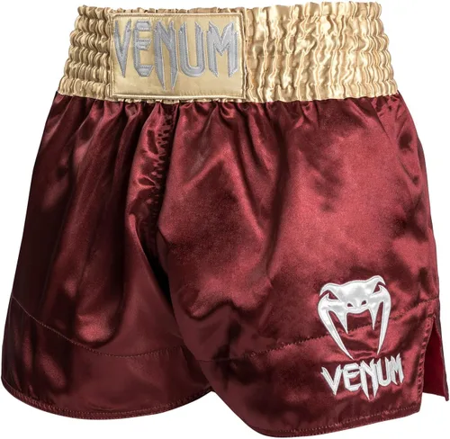 Vista 2 de Venum Pantalones cortos clásicos de Muay Thai, borgoñaoroblanco, talla M