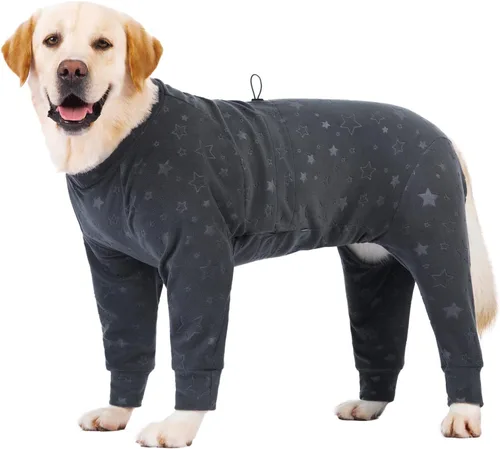 Vista 12 de Abrigos para perros, overol de otoño e invierno para perros grandes y medianos, traje de recuperación más cálido, overol de forro polar para perro