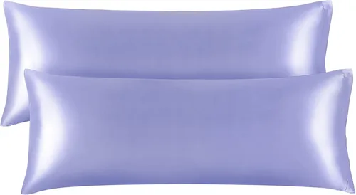 Vista 151 de BEDELITE Funda de almohada de satén para cabello y piel, súper suave y refrescante similar a las fundas de almohada de seda, paquete de 2 con cierre
