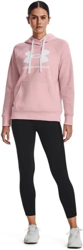 Vista 2 de Under Armour Rival - Sudadera con capucha para mujer, de vellón y con logotipo