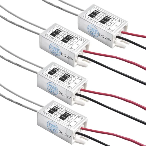 Vista 9 de Lustaled - Fuente de alimentación LED de 24 V, impermeable, IP67, 15 W, 24 voltios, transformador de corriente continua, 120 V CA a 24 V CC