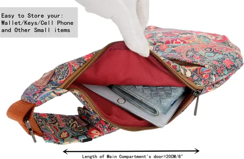 Vista 4 de Bolso bandolera para mujer, bolso cruzado en el pecho, hombro y antirrobo, bolso de viaje XB-15