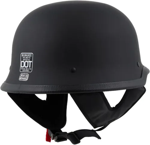 Vista 8 de Milwaukee Helmets MPH9740DOT Motorrad DOT - Casco de motociclista de media cara, color negro mate, talla S