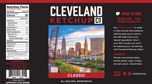 Vista 3 de Cleveland Ketchup - 4 variedades sabrosas - Clásico, tocino y bourbon, eneldo de ajo, pimiento fantasma (paquete de 4 variedades)