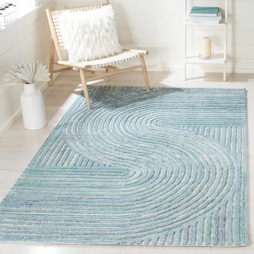 Vista 23 de SAFAVIEH South Hampton Collection - Alfombra decorativa, 2 x 3 pies, color beige, lana abstracta hecha a mano, ideal para zonas de alto tráfico