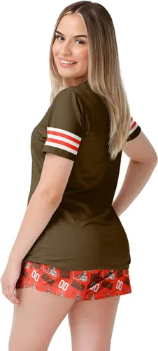 Vista 2 de FOCO NFL womens Nfl Team Logo Ladies Gameday Ready Jersey Pajama Set