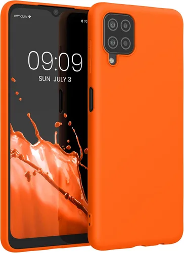 Vista 77 de kwmobile Funda compatible con Samsung Galaxy A12 - Funda protectora de silicona TPU suave y delgada - Azul Báltico