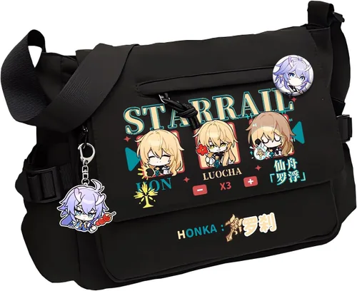 Vista 6 de Game Handbag Crossbody Bag, Cute Single Shoulder Bag, Adult 3D Print Anime Backpack Black-1