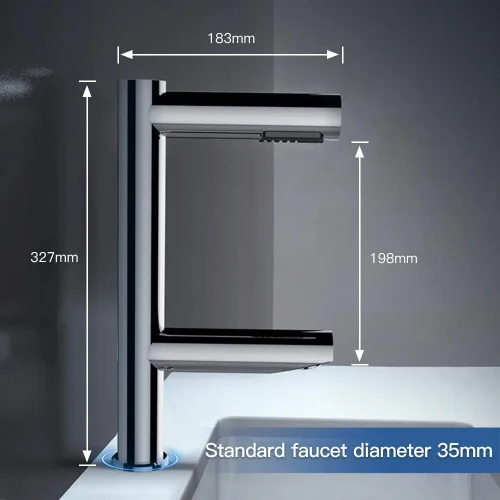 Vista 7 de AIKE Grifo Air Tap Secador de Manos de Alta Velocidad Lavado+Seco Modelo AK7130, Cromo "F"TAP Series,Wash and Dry,Standard Height for Most