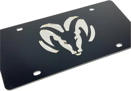 Vista 3 de Eurosport Daytona Placa de matrícula para Dodge Ram Negro Laser Acrílico - 2401-1
