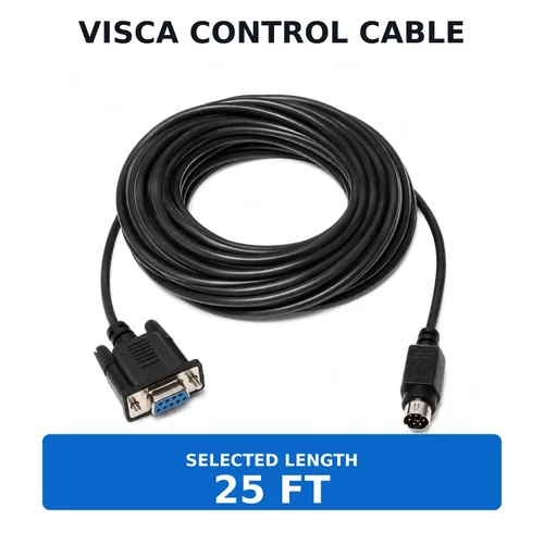 Vista 7 de Wirenest - Cable de control VISCA de 25 pies, DB9 hembra a mini-DIN macho
