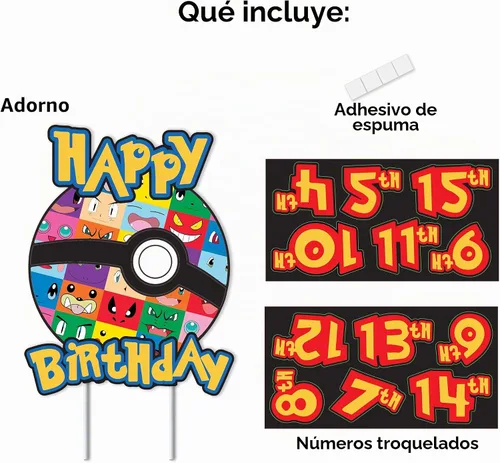 Vista 2 de Decoración de pastel de cumpleaños de dibujos animados de anime personalizada, decoración de fiesta de cumpleaños