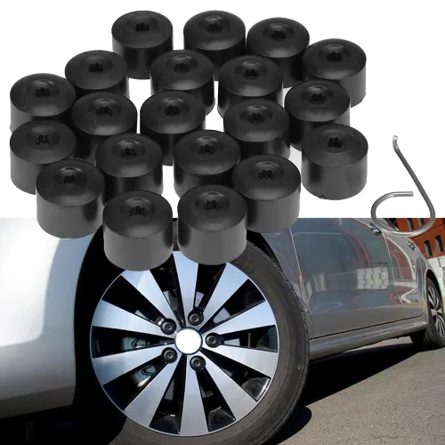 Vista 5 de Saihisday Juego de 20 tapas de tuerca de rueda con herramienta de extracción de repuesto para VW Jetta Beetle Passat Golf Wheel 1K0 601 173