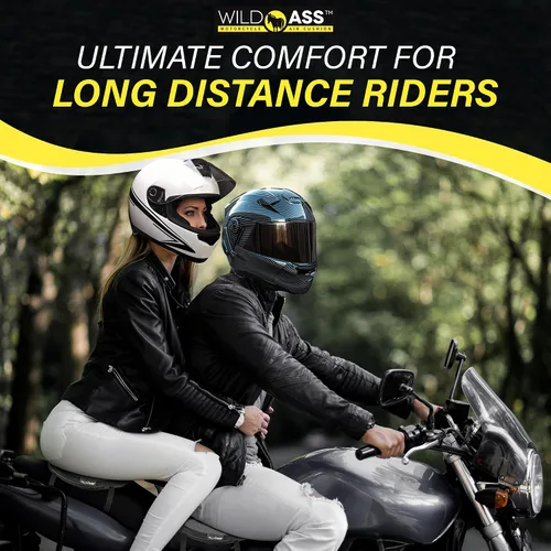 Vista 7 de Saddle Airgel - Cojín de asiento de motocicleta, almohadilla ergonómica de ajuste de aire con correas, ajuste universal para máxima comodidad