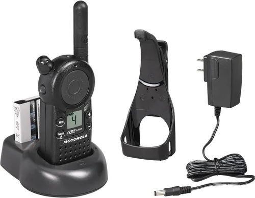 Vista 10 de Motorola Radio de dos vías 5 millas profesional 4 canales UHF , Negro