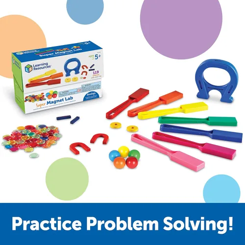 Vista 3 de Kit super Magnet Lab de Learning Resources, 124 piezas