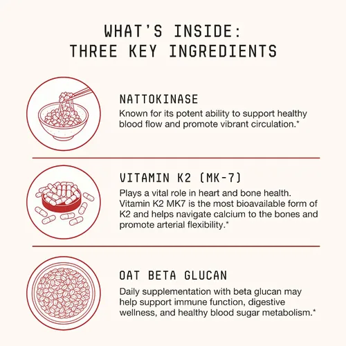 Vista 3 de Toku Nattokinase 10,800 FU Suplemento con Vitamina K2 MK7 y Beta Glucano de Avena, Polvo de Apoyo para la Circulación Diaria, Mezcla de Bebida a