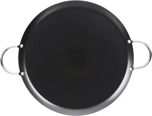 Vista 13 de IMUSA USA, Comal Grande Redondo de Acero al Carbono Negro con Asas de Baquelita, 14" Revestimiento de superficie antiadherente, asas de baquelita
