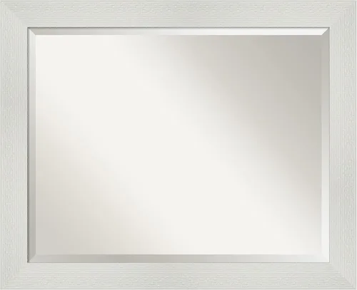 Vista 35 de Amanti Art - Espejo de baño blanco para sobre lavabo, espejo de tocador rectangular blanco de 35x45 para gabinete, marco moderno extragrande, se