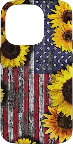 Vista 17 de American Flag with Sunflowers Case for iPhone 17
