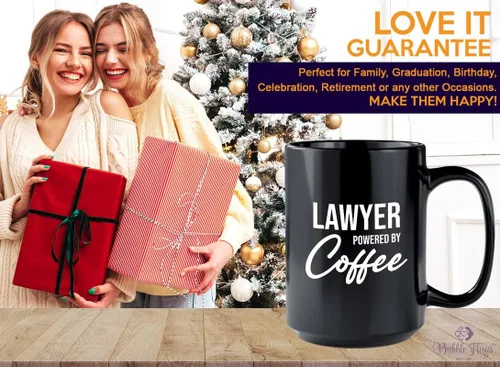 Vista 6 de Lawyer - Taza de café de 15 onzas, color negro, regalo para abogado para la escuela de leyes, graduación, policía, abogado, piloto, motocicleta
