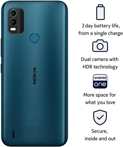Vista 2 de Nokia C21 Plus Android 11 (Go Edition) Smartphone GSM desbloqueado Batería de 2 días Dual SIM 2/64 GB Pantalla de 6.52 pulgadas Cian