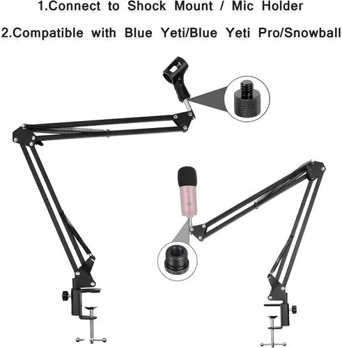 Vista 7 de ChromLives Adaptador de soporte de micrófono 3/8 hembra a 5/8 macho y adaptador de tornillo de rosca 5/8 hembra a 3/8 macho para soporte