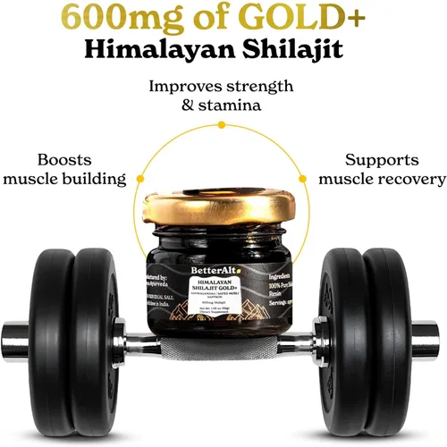Vista 12 de Better Alt Shilajit puro del Himalaya Gold+(30gm) Mejora la recuperación y aumenta la fuerza Mezcla obtenida a 4,800 m con Ashwagandha, Safed Musli