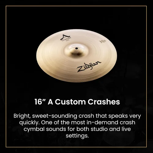 Vista 4 de Avedis Zildjian Company Set de la Serie A - Hats de 14", Crash de 16", Med Ride de 20", Crash de 18