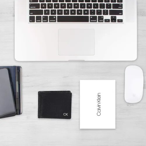 Vista 7 de Calvin Klein Billetera plegable minimalista de piel RFID para hombre