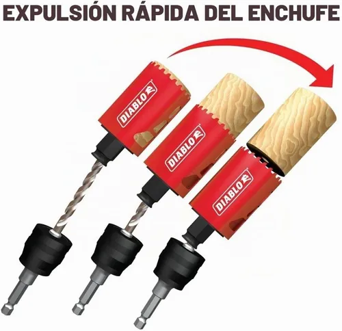 Vista 3 de Diablo Sierra perforadora de dientes de carburo - 1" de diámetro, 2-3/8