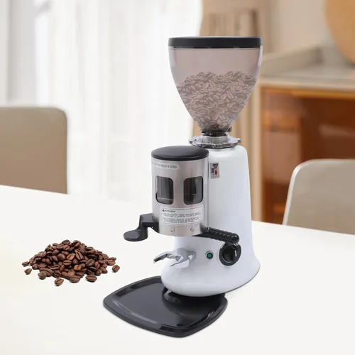 Vista 9 de Molinillo de café comercial para oficina en casa, molinillo de rebabas automático eléctrico para café expreso con 8 ajustes de molienda precisos