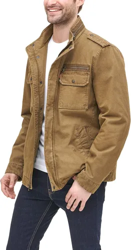 Vista 5 de Levis Chaqueta militar de algodón lavado grande y alto para hombre