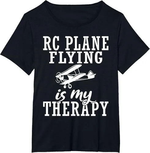 Vista 13 de RC Plane Flying is My Therapy RC Plane T-Shirt Asphalt Grey