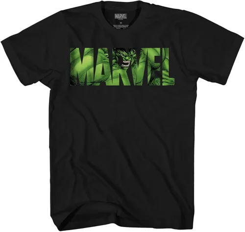 Vista 3 de Marvel Hulk Logo Fill Graphic T-Shirt for Adults