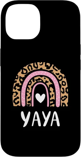 Vista 4 de Yaya Leopard Print Rainbow Cute Mothers Day Funny Yaya Case for iPhone 16