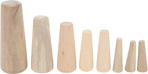 Vista 2 de Enchufe de madera cónico de emergencia con casco, 10 tapones cónicos para evitar el drenaje de barco, kit de tapones de drenaje para barcos, yates