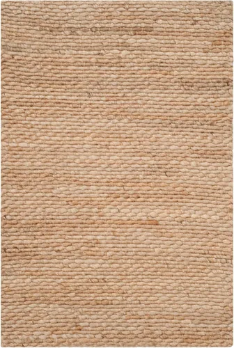 Vista 3 de Alfombra de área de yute natural tejido a mano Safavieh NF459A, de la colección de fibra natural (5 pies x 8 pies), Yute, Natural