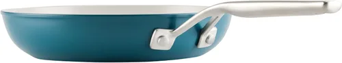 Vista 10 de Sartén para saltear y freír de cerámica anodizada dura con inducción antiadherente de KitchenAid, apta para lavavajillas, sartén antiadherente de 10