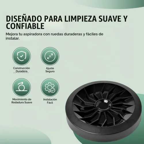 Vista 2 de Rueda de repuesto para aspiradora vertical compacta BISSELL CleanView para Series 2112 3508 2690 1520 4362 OEM # 1606835