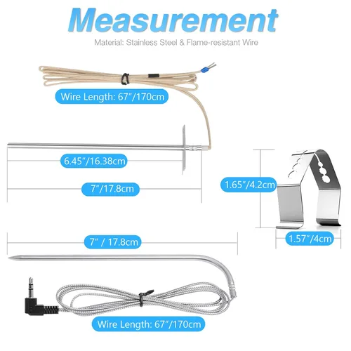 Vista 6 de Controlador de Termostato Digital para Parrilla de Pellets de Madera Traeger Panel de Control Pro PID Tablero de Repuesto Piezas BAC365 Sensor RTD
