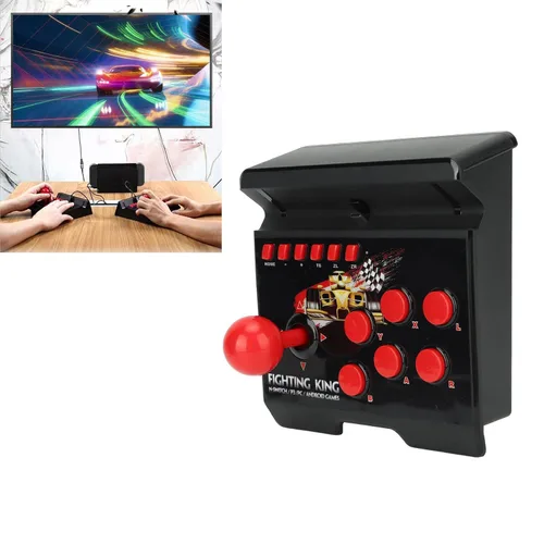 Vista 6 de Luqeeg Wired Game Joystick, 4 in 1 Spherical Joystick, Wired Game Controller Game Fighting Joystick Stick Controller Game Machine Accessories for