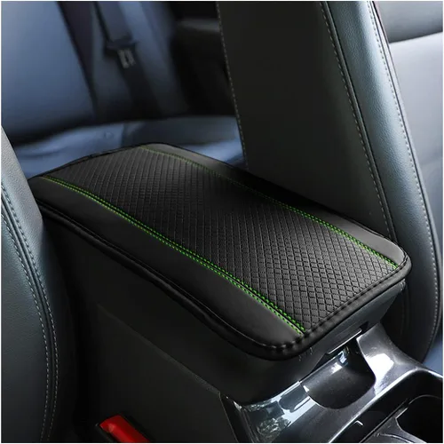 Vista 26 de 8sanlione - Tapete de almacenamiento para reposabrazos de automóvil, funda de cuero de fibra para consola central de automóvil, accesorios para Beige