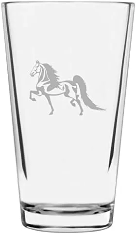 Vista 27 de Shetland Pony (cuerpo) - Vaso de pinta grabado con temática de caballo alternativo de 16 onzas