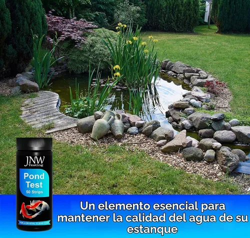 Vista 5 de Tiras de prueba de estanque - Kit de prueba de agua de estanque 7-1 con libro electrónico - Kit de prueba de pH de estanque con 50 tiras de prueba
