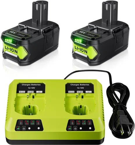 Vista 10 de POWTREE Repuesto mejorado de 4.0Ah para batería Ryobi de 18 V y cargador compatible con baterías Ryobi 18V ONE+ P102 P107 P108 P105 P104 P103