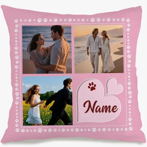 Vista 12 de Personalized Pet Photo Pillow Case Using one pet Image and Custom Text offering Home décor Personality and Giving a Sweet Gift Touch