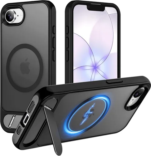 Vista 19 de Hualele - Funda magnética para Samsung Galaxy S24 Plus/S25 Plus con soporte de metal, [compatible con MagSafe]